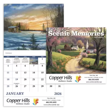 Scenic Memories Wall Calendar - Stapled